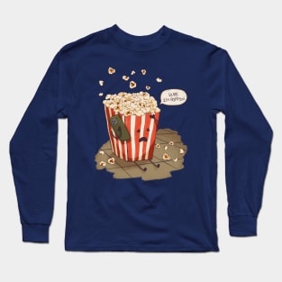 PopCorn - Dude Im Poppin | Cartoon Movie Snack | Cinema Theater Long Sleeve T-Shirt